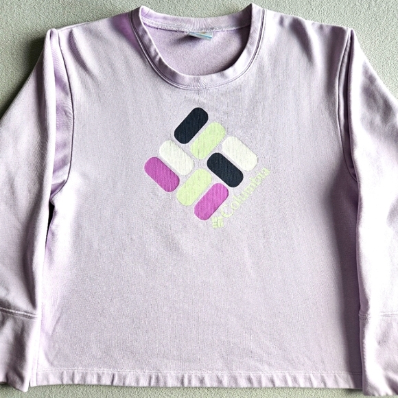 Columbia Women's French Terry Crew Neck Pullover Sweatshirt Lilac Size M‎ - Picture 1 of 8